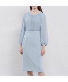 【エポカ/EPOCA】のコンパクトダブルクロス シフォンコンビドレス サックス|ID: prp329100004831001 ipo3291000000035170679