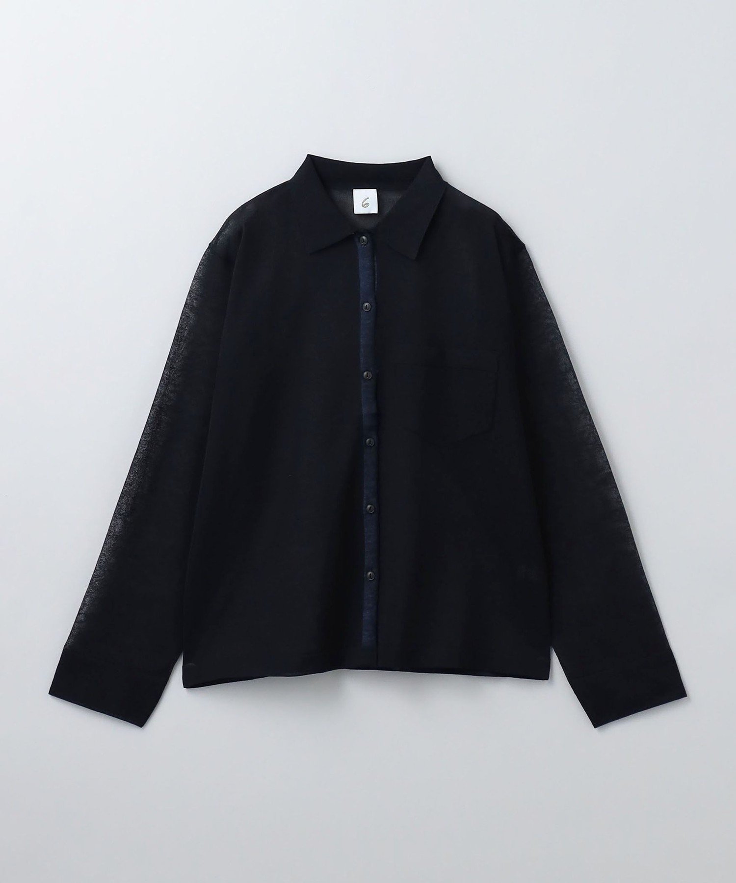 【ユナイテッドアローズ/UNITED ARROWS】の6(ROKU) シアーカラーポイント ニット シャツカーディガン インテリア・キッズ・メンズ・レディースファッション・服の通販 founy(ファニー) 　ファッション　Fashion　レディースファッション　Fashion for Women　トップス・カットソー　Cut & Sew Tops　ニット　Knit Tops & Sweaters　カーディガン・羽織り　Layered Style Cardigans　シャツ・ブラウス・オフィスカジュアル　Elegant Blouses & Button-Ups　インナー　Innerwear　春　Spring　カーディガン　Cardigan, Knitwear　S/S・春夏　SS, Spring/Summer, Warm Season　アウトレット　Outlet / Clearance　夏　Summer　DK.GRAY|ID: prp329100004831004 ipo3291000000035170753