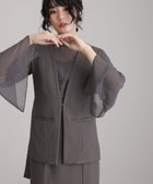 【プールヴー/PourVous】の【低身長用サイズあり】スリットスリーブジレ付きワンピース 人気、トレンドファッション・服の通販 founy(ファニー) ファッション Fashion レディースファッション Fashion for Women アウター Coat / Outerwear Collection シフォン Chiffon, Lightweight Fabric スリット Slit, Slit Detail スリーブ Sleeve, Long Sleeve / Short Sleeve おすすめ Recommended / Our Picks セレモニー Ceremony 結婚式 Wedding 二次会 After Party thumbnail チャコール|ID: prp329100004831022 ipo3291000000035171027