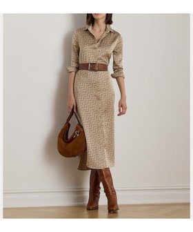 【ラルフローレン/RALPH LAUREN】 ジオプリント サテン シャルムーズ シャツドレス人気、トレンドファッション・服の通販 founy(ファニー) ファッション Fashion レディースファッション Fashion for Women トップス・カットソー Cut & Sew Tops シャツ・ブラウス・オフィスカジュアル Elegant Blouses & Button-Ups ワンピース Dresses フォーマル・パーティードレス・結婚式用ドレス Elegant & Casual Dresses くるぶし Ankle-Length なめらか Smooth, Silky Texture カフス Cuff Design サテン Satin, Glossy Fabric ストレート Straight, Straight Cut ドレス Dress, One-Piece フィット Fit, Slim Fit プリント Print, Printed Pattern ヨーク Yoke, Yoke Design ラウンド Round, Round Neck ループ Loop, Loop Knit 長袖 Long Sleeve, Full Sleeve |ID:prp329100004831025