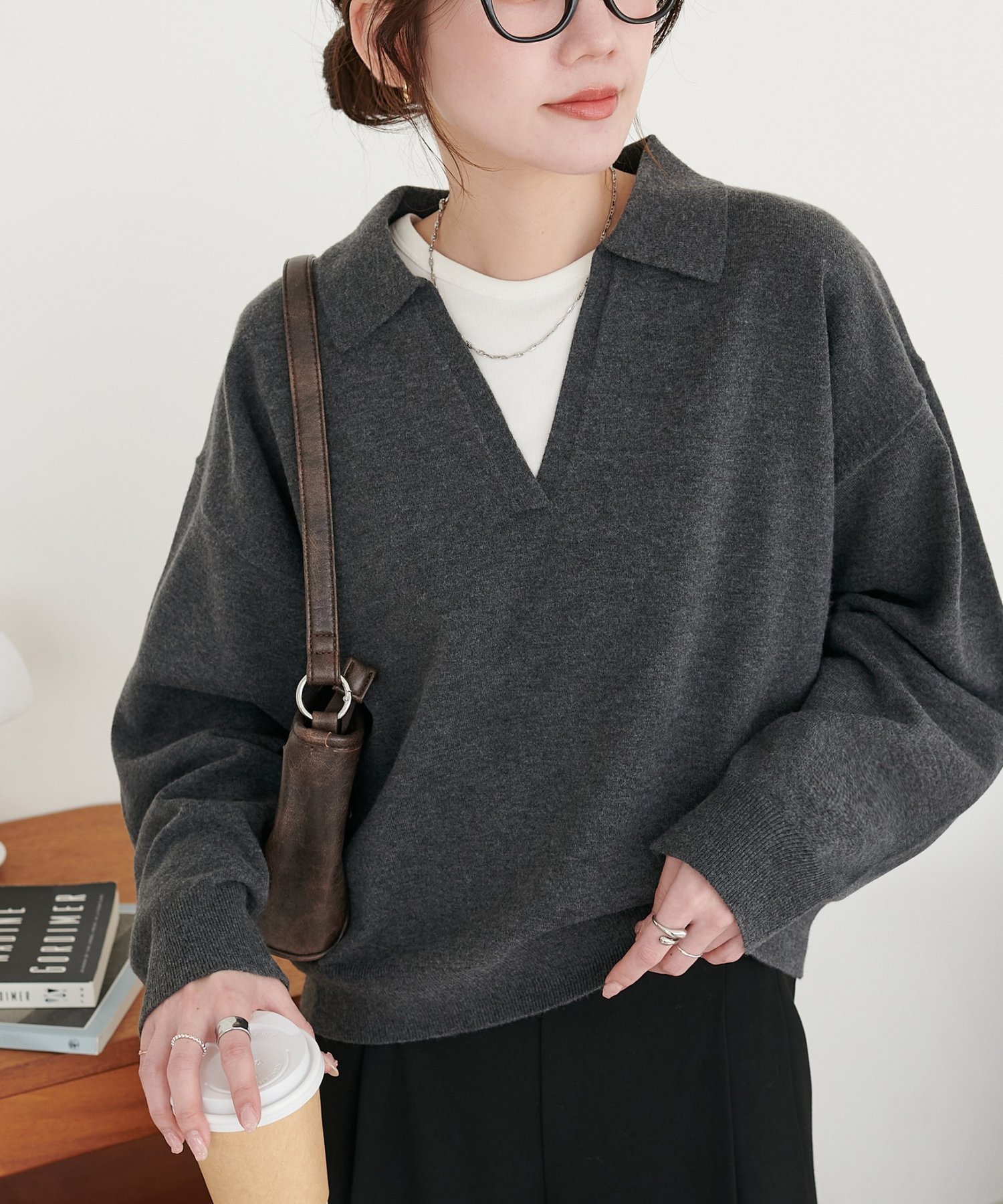 【ディスコート/Discoat】のモチモチスキッパープルオーバー《WEB限定カラーあり》 人気、トレンドファッション・服の通販 founy(ファニー) 　ファッション　Fashion　レディースファッション　Fashion for Women　トップス・カットソー　Cut & Sew Tops　カジュアルプルオーバー・ニットトップス　Pullovers & Knit Tops / Casual Pullovers　おすすめ　Recommended / Our Picks　スキッパー　Skipper, Open Collar　スラックス　Slacks, Dress Pants　デニム　Denim, Jeans Material　バランス　Balance, Style Balance　リラックス　Relax, Relaxed Fit　 other-1|ID: prp329100004831034 ipo3291000000035171306