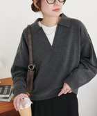 【ディスコート/Discoat】のモチモチスキッパープルオーバー《WEB限定カラーあり》 人気、トレンドファッション・服の通販 founy(ファニー) ファッション Fashion レディースファッション Fashion for Women トップス・カットソー Cut & Sew Tops カジュアルプルオーバー・ニットトップス Pullovers & Knit Tops / Casual Pullovers おすすめ Recommended / Our Picks スキッパー Skipper, Open Collar スラックス Slacks, Dress Pants デニム Denim, Jeans Material バランス Balance, Style Balance リラックス Relax, Relaxed Fit thumbnail チャコールグレー|ID: prp329100004831034 ipo3291000000035171308