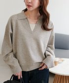 【ディスコート/Discoat】のモチモチスキッパープルオーバー《WEB限定カラーあり》 人気、トレンドファッション・服の通販 founy(ファニー) ファッション Fashion レディースファッション Fashion for Women トップス・カットソー Cut & Sew Tops カジュアルプルオーバー・ニットトップス Pullovers & Knit Tops / Casual Pullovers おすすめ Recommended / Our Picks スキッパー Skipper, Open Collar スラックス Slacks, Dress Pants デニム Denim, Jeans Material バランス Balance, Style Balance リラックス Relax, Relaxed Fit thumbnail ライトベージュ|ID: prp329100004831034 ipo3291000000035171310