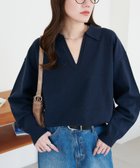 【ディスコート/Discoat】のモチモチスキッパープルオーバー《WEB限定カラーあり》 人気、トレンドファッション・服の通販 founy(ファニー) ファッション Fashion レディースファッション Fashion for Women トップス・カットソー Cut & Sew Tops カジュアルプルオーバー・ニットトップス Pullovers & Knit Tops / Casual Pullovers おすすめ Recommended / Our Picks スキッパー Skipper, Open Collar スラックス Slacks, Dress Pants デニム Denim, Jeans Material バランス Balance, Style Balance リラックス Relax, Relaxed Fit thumbnail ネイビー|ID: prp329100004831034 ipo3291000000035171311