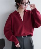 【ディスコート/Discoat】のモチモチスキッパープルオーバー《WEB限定カラーあり》 人気、トレンドファッション・服の通販 founy(ファニー) ファッション Fashion レディースファッション Fashion for Women トップス・カットソー Cut & Sew Tops カジュアルプルオーバー・ニットトップス Pullovers & Knit Tops / Casual Pullovers おすすめ Recommended / Our Picks スキッパー Skipper, Open Collar スラックス Slacks, Dress Pants デニム Denim, Jeans Material バランス Balance, Style Balance リラックス Relax, Relaxed Fit thumbnail レッド|ID: prp329100004831034 ipo3291000000035171312