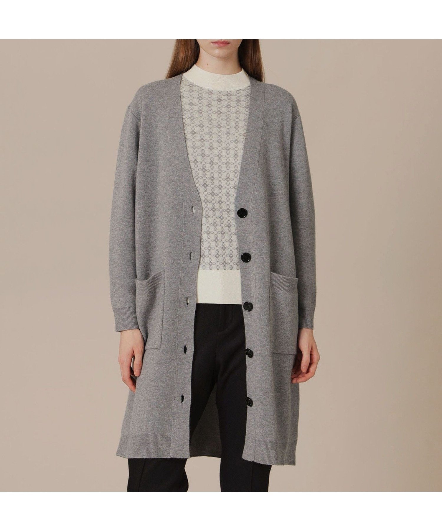 【マッキントッシュ ロンドン/MACKINTOSH LONDON】のウールスムースニットカーディガン インテリア・キッズ・メンズ・レディースファッション・服の通販 founy(ファニー) ファッション Fashion レディースファッション Fashion for Women トップス・カットソー Cut & Sew Tops ニット Knit Tops & Sweaters カーディガン・羽織り Layered Style Cardigans イタリア Italy バランス Balance, Style Balance フロント Front, Front Design エレガント 上品 Elegant 冬 Winter / This Winter 秋 Autumn グレー|ID: prp329100004831036 ipo3291000000035171330