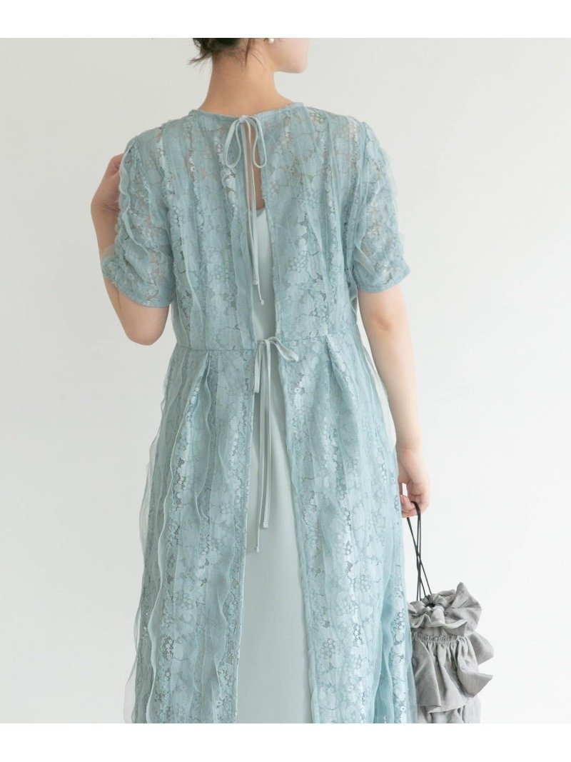 【アーバンリサーチ ロッソ/URBAN RESEARCH ROSSO】のkaene リボンチュールエプロンドレス インテリア・キッズ・メンズ・レディースファッション・服の通販 founy(ファニー) 　ファッション　Fashion　レディースファッション　Fashion for Women　ワンピース　Dresses　フォーマル・パーティードレス・結婚式用ドレス　Elegant & Casual Dresses　おすすめ　Recommended / Our Picks　インナー　Innerwear　ギャザー　Gathered, Ruffled　ジョーゼット　Georgette, Semi-Sheer Fabric　ドレス　Dress, One-Piece　フロント　Front, Front Design　ペチコート　Petticoat, Underskirt　レース　Lace, Lace Fabric　定番　Standard, Basic Item　結婚式　Wedding　mint|ID: prp329100004831041 ipo3291000000035171448