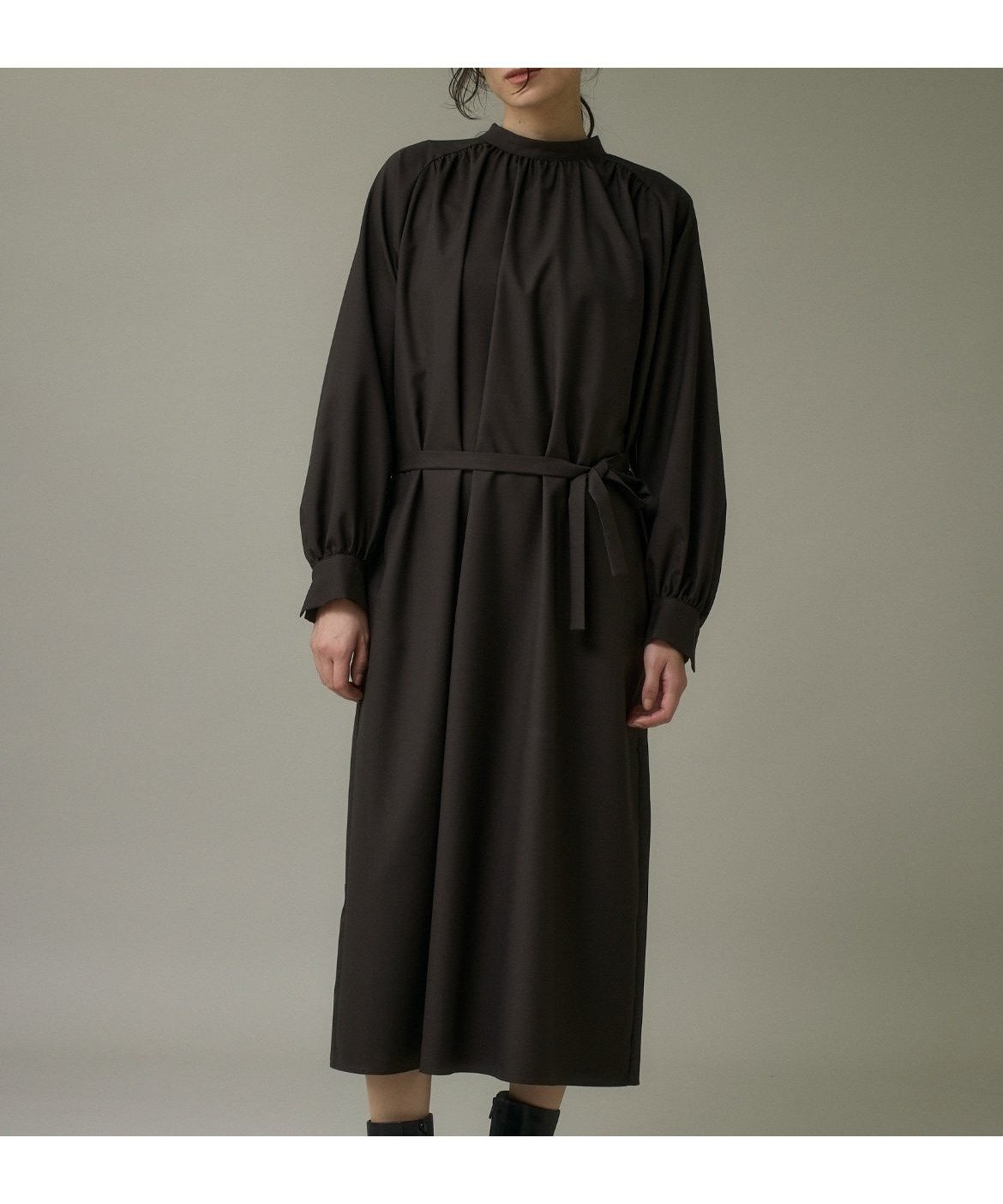 【イッツインターナショナル/I.T.'S. international】のウール2WAYワンピース《アリエスウール Super120S 》 インテリア・キッズ・メンズ・レディースファッション・服の通販 founy(ファニー) 　ファッション　Fashion　レディースファッション　Fashion for Women　ワンピース　Dresses　スマート　Smart, Elegant　なめらか　Smooth, Silky Texture　ペチコート　Petticoat, Underskirt　ポケット　Pocket, Pocket Detail　リボン　Ribbon, Bow　ブラウン|ID: prp329100004831051 ipo3291000000035171696