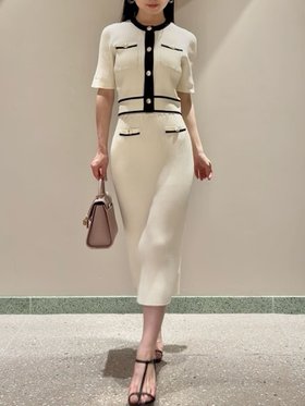 【スナイデル/SNIDEL】 メタルボタンニットセットアップ人気、トレンドファッション・服の通販 founy(ファニー) ファッション Fashion レディースファッション Fashion for Women トップス・カットソー Cut & Sew Tops ニット Knit Tops & Sweaters エレガント 上品 Elegant クラシカル Classical, Vintage-Inspired シンプル Simple, Minimal ストレート Straight, Straight Cut スマート Smart, Elegant パイピング Piping, Trim Design フィット Fit, Slim Fit ポケット Pocket, Pocket Detail 半袖 Short Sleeve, Half Sleeve ローズ Rose, Rose Motif おすすめ Recommended / Our Picks |ID:prp329100004831052