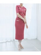 【スナイデル/SNIDEL】のメタルボタンニットセットアップ 人気、トレンドファッション・服の通販 founy(ファニー) ファッション Fashion レディースファッション Fashion for Women トップス・カットソー Cut & Sew Tops ニット Knit Tops & Sweaters エレガント 上品 Elegant クラシカル Classical, Vintage-Inspired シンプル Simple, Minimal ストレート Straight, Straight Cut スマート Smart, Elegant パイピング Piping, Trim Design フィット Fit, Slim Fit ポケット Pocket, Pocket Detail 半袖 Short Sleeve, Half Sleeve ローズ Rose, Rose Motif おすすめ Recommended / Our Picks thumbnail PNK[066]|ID: prp329100004831052 ipo3291000000035171710
