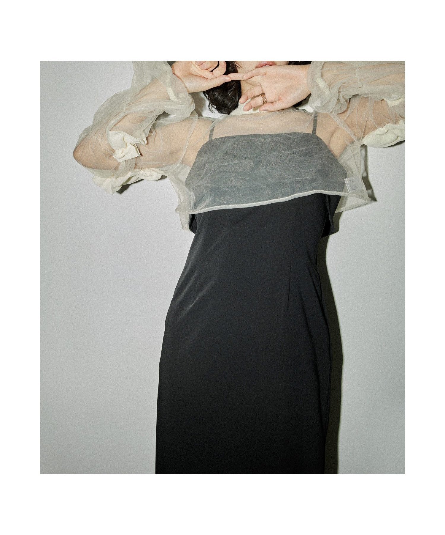 【ビーフラット/bflat】のチュールボレロコクーンドレス 結婚式 パーティードレス オケージョンドレス 同窓会 人気、トレンドファッション・服の通販 founy(ファニー) 　ファッション　Fashion　レディースファッション　Fashion for Women　アウター　Coat / Outerwear Collection　ボレロ・ショート丈ジャケット / ドレス羽織りに　Boleros & Short Jackets　ワンピース　Dresses　フォーマル・パーティードレス・結婚式用ドレス　Elegant & Casual Dresses　キャミワンピース　Cami Dress, Slip Dress　ショート　Short, Short Length　シンプル　Simple, Minimal　チュール　Tulip, Tulip Motif　ドレス　Dress, One-Piece　フリル　Frill, Ruffle　ボトルネック　Bottle Neck, Mock Neck　ボレロ　Bolero, Short Cardigan　ポケット　Pocket, Pocket Detail　リボン　Ribbon, Bow　おすすめ　Recommended / Our Picks　結婚式　Wedding　披露宴　Wedding Reception　二次会　After Party　 other-1|ID: prp329100004831059 ipo3291000000035171946