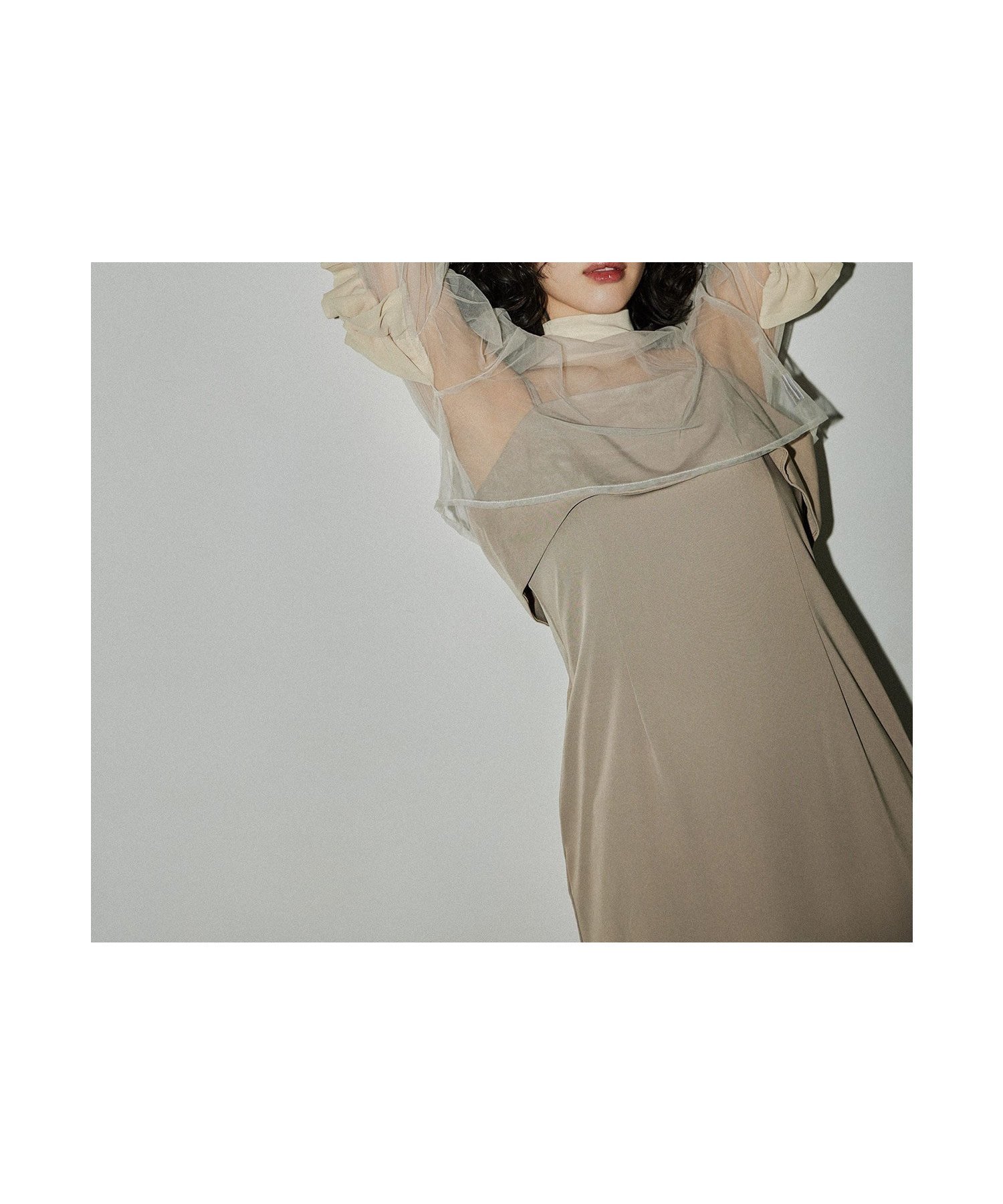 【ビーフラット/bflat】のチュールボレロコクーンドレス 結婚式 パーティードレス オケージョンドレス 同窓会 インテリア・キッズ・メンズ・レディースファッション・服の通販 founy(ファニー) 　ファッション　Fashion　レディースファッション　Fashion for Women　アウター　Coat / Outerwear Collection　ボレロ・ショート丈ジャケット / ドレス羽織りに　Boleros & Short Jackets　ワンピース　Dresses　フォーマル・パーティードレス・結婚式用ドレス　Elegant & Casual Dresses　キャミワンピース　Cami Dress, Slip Dress　ショート　Short, Short Length　シンプル　Simple, Minimal　チュール　Tulip, Tulip Motif　ドレス　Dress, One-Piece　フリル　Frill, Ruffle　ボトルネック　Bottle Neck, Mock Neck　ボレロ　Bolero, Short Cardigan　ポケット　Pocket, Pocket Detail　リボン　Ribbon, Bow　おすすめ　Recommended / Our Picks　結婚式　Wedding　披露宴　Wedding Reception　二次会　After Party　モカ|ID: prp329100004831059 ipo3291000000035171949