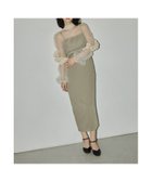 【ビーフラット/bflat】のチュールボレロコクーンドレス 結婚式 パーティードレス オケージョンドレス 同窓会 カーキ|ID: prp329100004831059 ipo3291000000035171950