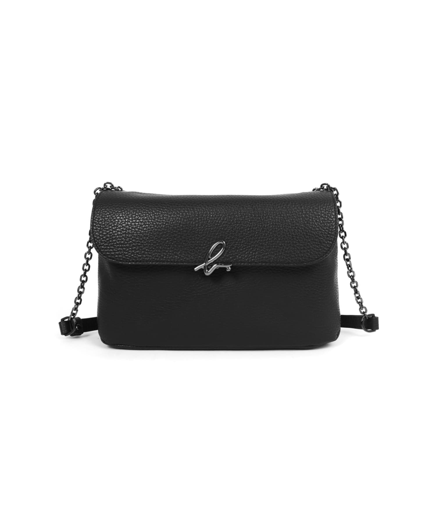 【アニエスベー ファム/agnes b. FEMME】のレザーミニショルダーバッグ The b. IS12C-05 インテリア・キッズ・メンズ・レディースファッション・服の通販 founy(ファニー) 　ファッション　Fashion　レディースファッション　Fashion for Women　コンビ　Combo, Combination Style　スタイリッシュ　Stylish, Fashionable　チェーン　Chain, Chain Strap　フラップ　Flap, Flap Pocket　ブラック|ID: prp329100004831079 ipo3291000000035172319