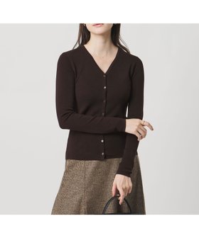 【ユナイテッドアローズ/UNITED ARROWS】の18G ウール フィット リブ カーディガン 人気、トレンドファッション・服の通販 founy(ファニー) ファッション Fashion レディースファッション Fashion for Women トップス・カットソー Cut & Sew Tops カーディガン・羽織り Layered Style Cardigans カーディガン Cardigan, Knitwear シンプル Simple, Minimal フィット Fit, Slim Fit ロング Long, Long-Length |ID:prp329100004831084