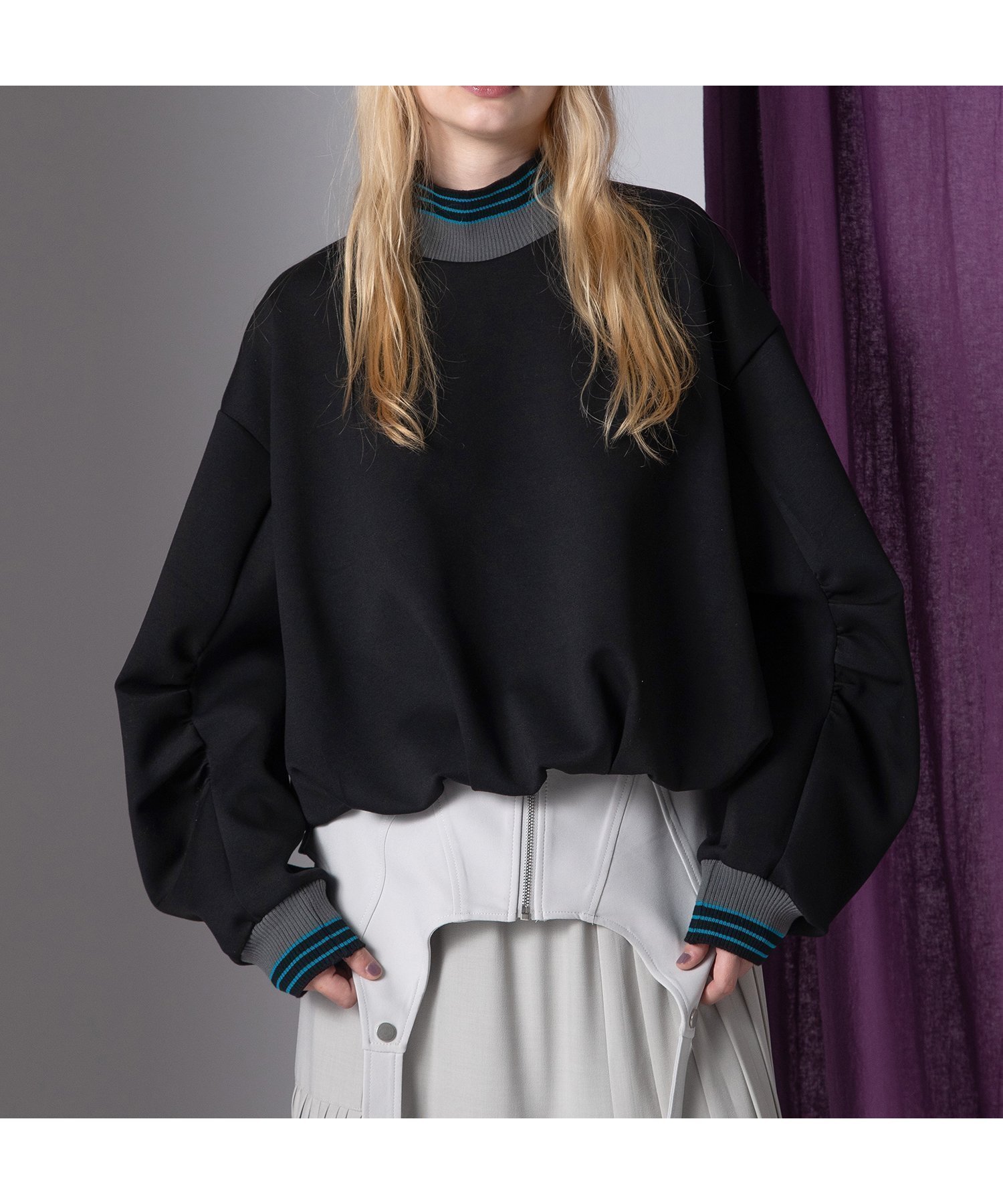 【アウラアイラ/AULA AILA】のMULTI BORDER BALLOON PULLOVER インテリア・キッズ・メンズ・レディースファッション・服の通販 founy(ファニー) 　ファッション　Fashion　レディースファッション　Fashion for Women　トップス・カットソー　Cut & Sew Tops　カジュアルプルオーバー・ニットトップス　Pullovers & Knit Tops / Casual Pullovers　2025年　2025　2025-2026秋冬・A/W　Autumn/Winter 2025–26 AW25–26　冬　Winter / This Winter　ギャザー　Gathered, Ruffled　コンパクト　Compact, Small Size　ストレッチ　Stretch, Stretchy Fabric　ドローコード　Drawcord, Drawstring Cord　バランス　Balance, Style Balance　バルーン　Balloon, Balloon Silhouette　フォルム　Silhouette, Form　ボーダー　Border, Stripe　今季　This Season, Current Season　BLACK|ID: prp329100004831102 ipo3291000000035172638