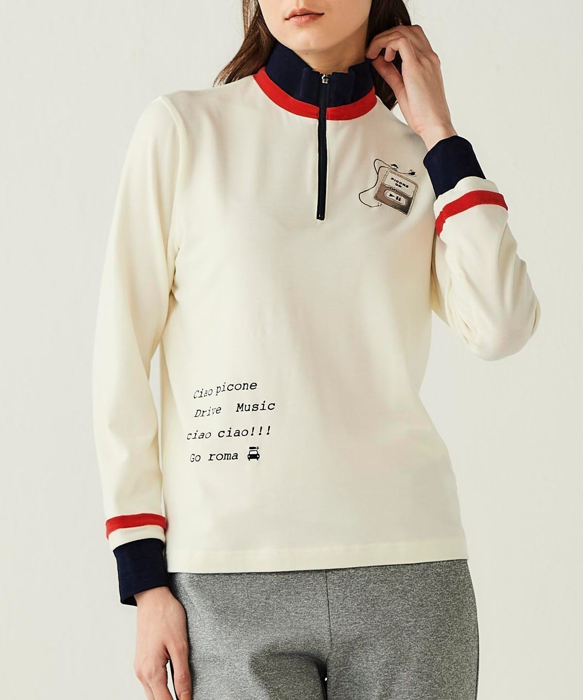 【ピッコーネクラブ/Picone Club】の【ピッコーネクラブ公式】ベロアライン保温起毛プルオーバー インテリア・キッズ・メンズ・レディースファッション・服の通販 founy(ファニー) 　ファッション　Fashion　レディースファッション　Fashion for Women　トップス・カットソー　Cut & Sew Tops　カジュアルプルオーバー・ニットトップス　Pullovers & Knit Tops / Casual Pullovers　ベロアトップス　Velour Tops / Velvet-Look Items　インナー　Innerwear　ジップ　Zip, Zipper　ストレッチ　Stretch, Stretchy Fabric　タートル　Turtleneck, Turtle Collar　ハイネック　High Neck, Mock Neck　ベロア　Velour, Soft Velvet　楽ちん　Easy Fit, Comfortable　おすすめ　Recommended / Our Picks　ホワイト|ID: prp329100004831108 ipo3291000000035172745