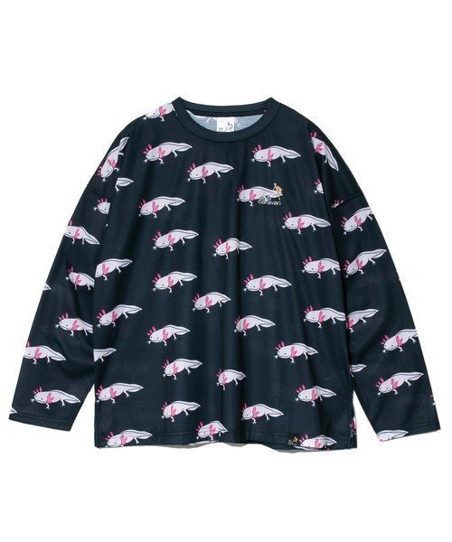 【ゴースローキャラバン/go slow caravan】のガラガラロングスリーブTEE (WOMENS) インテリア・キッズ・メンズ・レディースファッション・服の通販 founy(ファニー) 　ファッション　Fashion　レディースファッション　Fashion for Women　スリーブ　Sleeve, Long Sleeve / Short Sleeve　ペイズリー　Paisley, Ethnic Pattern　ロング　Long, Long-Length　ブラック2|ID: prp329100004831116 ipo3291000000035172978