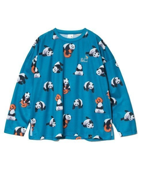 【ゴースローキャラバン/go slow caravan】のガラガラロングスリーブTEE (WOMENS) インテリア・キッズ・メンズ・レディースファッション・服の通販 founy(ファニー) 　ファッション　Fashion　レディースファッション　Fashion for Women　スリーブ　Sleeve, Long Sleeve / Short Sleeve　ペイズリー　Paisley, Ethnic Pattern　ロング　Long, Long-Length　ブルーグリーン|ID: prp329100004831116 ipo3291000000035172980