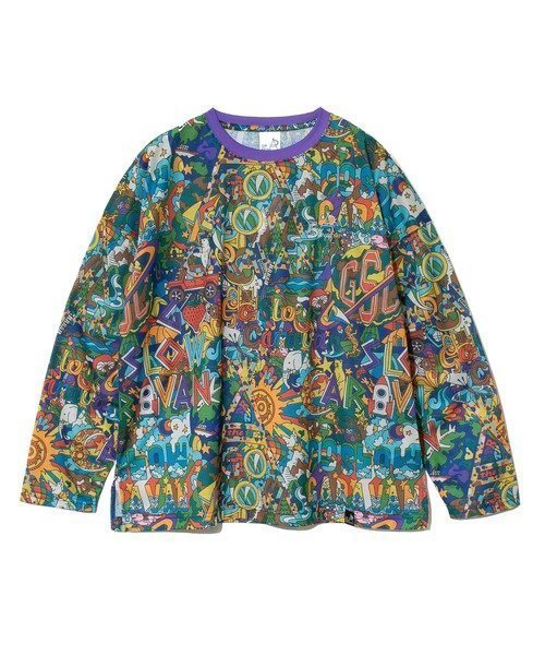 【ゴースローキャラバン/go slow caravan】のガラガラロングスリーブTEE (WOMENS) インテリア・キッズ・メンズ・レディースファッション・服の通販 founy(ファニー) 　ファッション　Fashion　レディースファッション　Fashion for Women　スリーブ　Sleeve, Long Sleeve / Short Sleeve　ペイズリー　Paisley, Ethnic Pattern　ロング　Long, Long-Length　サイケ|ID: prp329100004831116 ipo3291000000035172982