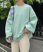 【チャオパニックティピー/CIAOPANIC TYPY】の【HELLO.SANFRANCISCO】配色ステッチオーバースウェット 人気、トレンドファッション・服の通販 founy(ファニー) ファッション Fashion レディースファッション Fashion for Women トップス・カットソー Cut & Sew Tops レディースパーカー・カジュアルフーディー Casual Hoodies & Sweatshirts スウェット・クルーネックトップス Sweatshirts & Crewnecks / Relaxed Fit Sweat Tops スウェット / スエット Sweatshirt, Sweatwear デニム Denim, Jeans Material トレンド Trend, Trending Now 定番 Standard, Basic Item リラックス Relax, Relaxed Fit ロング Long, Long-Length 再入荷 Restock / Back in Stock おすすめ Recommended / Our Picks thumbnail グリーンイエロー|ID: prp329100004831117 ipo3291000000035172993