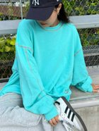 【チャオパニックティピー/CIAOPANIC TYPY】の【HELLO.SANFRANCISCO】配色ステッチオーバースウェット 人気、トレンドファッション・服の通販 founy(ファニー) ファッション Fashion レディースファッション Fashion for Women トップス・カットソー Cut & Sew Tops レディースパーカー・カジュアルフーディー Casual Hoodies & Sweatshirts スウェット・クルーネックトップス Sweatshirts & Crewnecks / Relaxed Fit Sweat Tops スウェット / スエット Sweatshirt, Sweatwear デニム Denim, Jeans Material トレンド Trend, Trending Now 定番 Standard, Basic Item リラックス Relax, Relaxed Fit ロング Long, Long-Length 再入荷 Restock / Back in Stock おすすめ Recommended / Our Picks thumbnail ブルー|ID: prp329100004831117 ipo3291000000035172999