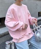 【チャオパニックティピー/CIAOPANIC TYPY】の【HELLO.SANFRANCISCO】配色ステッチオーバースウェット 人気、トレンドファッション・服の通販 founy(ファニー) ファッション Fashion レディースファッション Fashion for Women トップス・カットソー Cut & Sew Tops レディースパーカー・カジュアルフーディー Casual Hoodies & Sweatshirts スウェット・クルーネックトップス Sweatshirts & Crewnecks / Relaxed Fit Sweat Tops スウェット / スエット Sweatshirt, Sweatwear デニム Denim, Jeans Material トレンド Trend, Trending Now 定番 Standard, Basic Item リラックス Relax, Relaxed Fit ロング Long, Long-Length 再入荷 Restock / Back in Stock おすすめ Recommended / Our Picks thumbnail サーモンピンク|ID: prp329100004831117 ipo3291000000035173004