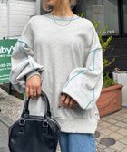 【チャオパニックティピー/CIAOPANIC TYPY】の【HELLO.SANFRANCISCO】配色ステッチオーバースウェット 人気、トレンドファッション・服の通販 founy(ファニー) ファッション Fashion レディースファッション Fashion for Women トップス・カットソー Cut & Sew Tops レディースパーカー・カジュアルフーディー Casual Hoodies & Sweatshirts スウェット・クルーネックトップス Sweatshirts & Crewnecks / Relaxed Fit Sweat Tops スウェット / スエット Sweatshirt, Sweatwear デニム Denim, Jeans Material トレンド Trend, Trending Now 定番 Standard, Basic Item リラックス Relax, Relaxed Fit ロング Long, Long-Length 再入荷 Restock / Back in Stock おすすめ Recommended / Our Picks thumbnail ライトグレー|ID: prp329100004831117 ipo3291000000035173007