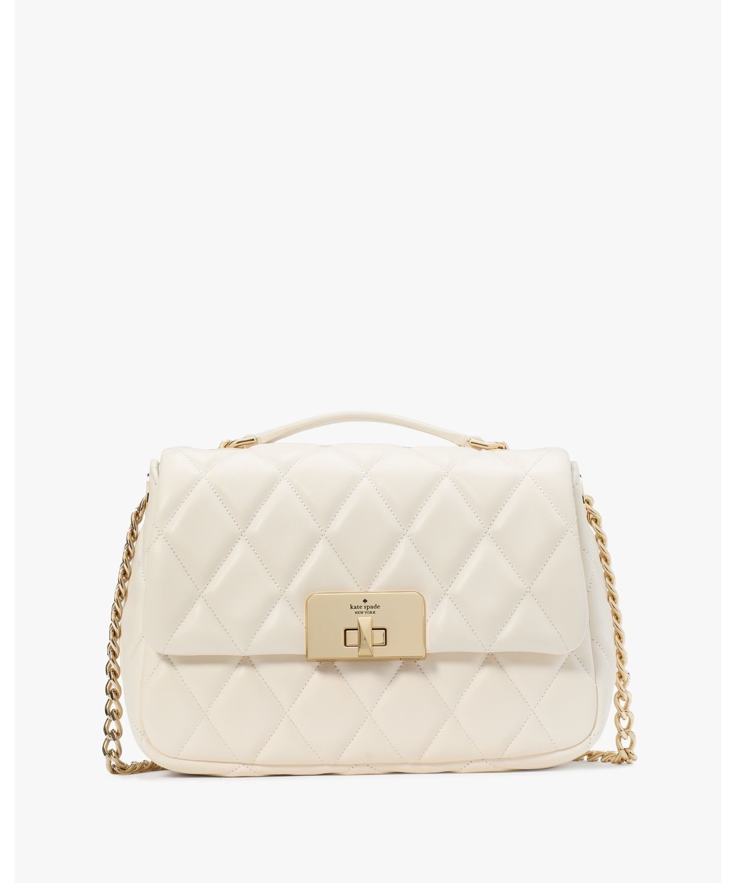 【ケイト スペード ニューヨーク/kate spade NEW YORK】の【公式】キャリー スモール フラップ クロスボディ 人気、トレンドファッション・服の通販 founy(ファニー) 　ファッション　Fashion　レディースファッション　Fashion for Women　オケージョン　Occasion Wear　キルティング　Quilted, Quilting　ジュエル　Jewel, Gemstone　チェーン　Chain, Chain Strap　フラップ　Flap, Flap Pocket　エレガント 上品　Elegant　 other-1|ID: prp329100004831142 ipo3291000000035173340