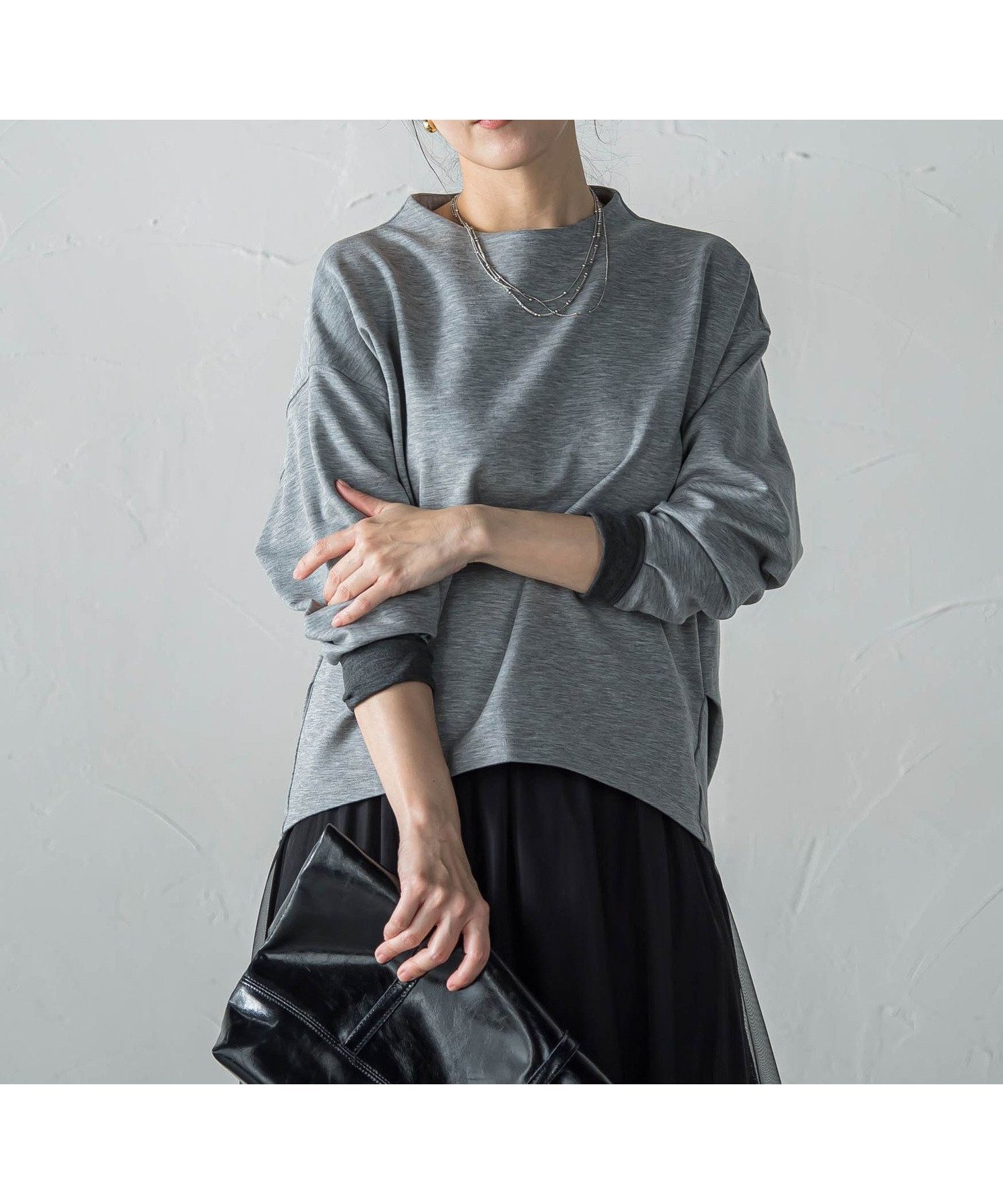 【ロートレ アモン/LAUTRE AMONT】のソフトストレッチダンボールカットソー 人気、トレンドファッション・服の通販 founy(ファニー) 　ファッション　Fashion　レディースファッション　Fashion for Women　トップス・カットソー　Cut & Sew Tops　カットソー・ベーシックTシャツ　Cut-and-Sewn Tops / Stretch Tees & Basics　秋　Autumn　カットソー　Cut and Sewn Top　シンプル　Simple, Minimal　ストレッチ　Stretch, Stretchy Fabric　なめらか　Smooth, Silky Texture　長袖　Long Sleeve, Full Sleeve　バランス　Balance, Style Balance　A/W・秋冬　Autumn/Winter　エレガント 上品　Elegant　ビジネス 仕事 通勤　Business / Work / Commuting　2025年　2025　2025-2026秋冬・A/W　Autumn/Winter 2025–26 AW25–26　 other-1|ID: prp329100004831148 ipo3291000000035173505