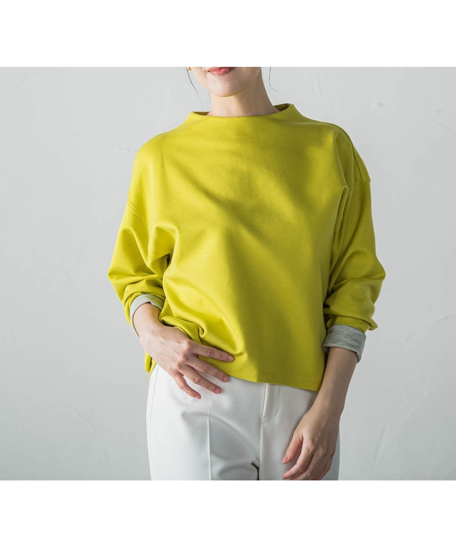 【ロートレ アモン/LAUTRE AMONT】のソフトストレッチダンボールカットソー インテリア・キッズ・メンズ・レディースファッション・服の通販 founy(ファニー) 　ファッション　Fashion　レディースファッション　Fashion for Women　トップス・カットソー　Cut & Sew Tops　カットソー・ベーシックTシャツ　Cut-and-Sewn Tops / Stretch Tees & Basics　秋　Autumn　カットソー　Cut and Sewn Top　シンプル　Simple, Minimal　ストレッチ　Stretch, Stretchy Fabric　なめらか　Smooth, Silky Texture　長袖　Long Sleeve, Full Sleeve　バランス　Balance, Style Balance　A/W・秋冬　Autumn/Winter　エレガント 上品　Elegant　ビジネス 仕事 通勤　Business / Work / Commuting　2025年　2025　2025-2026秋冬・A/W　Autumn/Winter 2025–26 AW25–26　イエロー|ID: prp329100004831148 ipo3291000000035173510