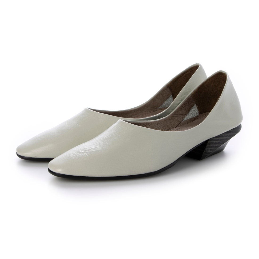 【ラボキゴシ ワークス/RABOKIGOSHI works】の3.5cmラウンドトウ甲深スリッポンパンプス インテリア・キッズ・メンズ・レディースファッション・服の通販 founy(ファニー) 　ファッション　Fashion　レディースファッション　Fashion for Women　シンプル　Simple, Minimal　ラウンド　Round, Round Neck　アイボリー|ID: prp329100004831168 ipo3291000000035173805