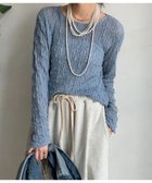 【ドゥドゥ/DouDou】の【完売カラー再追加!】リンクルフラワーシャーリングプルオーバー 人気、トレンドファッション・服の通販 founy(ファニー) ファッション Fashion レディースファッション Fashion for Women トップス・カットソー Cut & Sew Tops カジュアルプルオーバー・ニットトップス Pullovers & Knit Tops / Casual Pullovers インナー Innerwear ジャケット Jacket, Outerwear スマート Smart, Elegant 雑誌 Magazine, Fashion Magazine レース Lace, Lace Fabric A/W・秋冬 Autumn/Winter 冬 Winter / This Winter 再入荷 Restock / Back in Stock エレガント 上品 Elegant 2025年 2025 2025-2026秋冬・A/W Autumn/Winter 2025–26 AW25–26 thumbnail ブルー|ID: prp329100004831179 ipo3291000000035173978