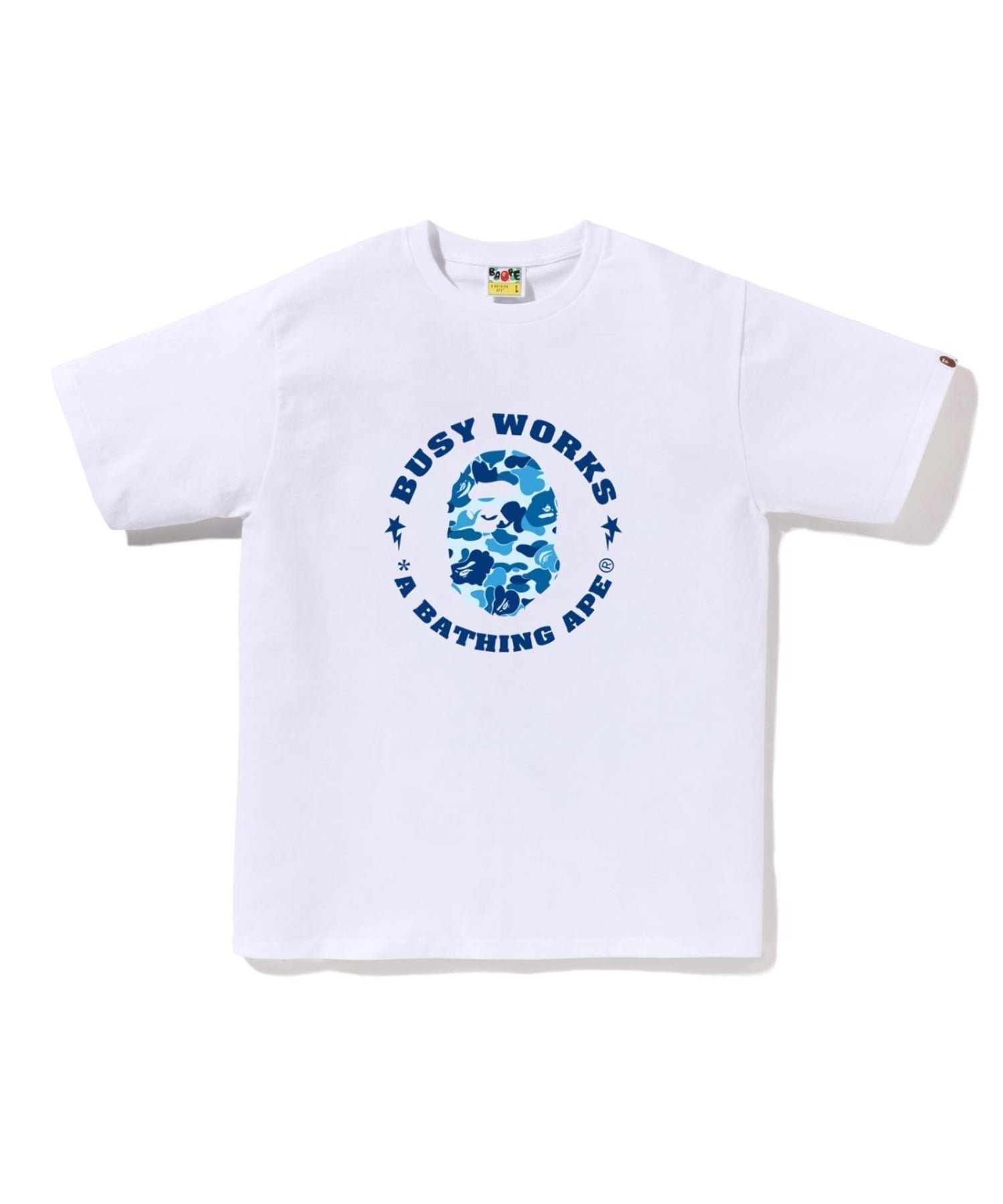【ア ベイシング エイプ/A BATHING APE】のABC CAMO BUSY WORKS STA TEE M インテリア・キッズ・メンズ・レディースファッション・服の通販 founy(ファニー) 　ファッション　Fashion　レディースファッション　Fashion for Women　ショート　Short, Short Length　スリーブ　Sleeve, Long Sleeve / Short Sleeve　デニム　Denim, Jeans Material　フロント　Front, Front Design　プリント　Print, Printed Pattern　ラバー　Rubber, Rubber Sole　WHxBL|ID: prp329100004831180 ipo3291000000035174016