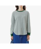 【ラコステ/LACOSTE】のワッフルボーダーTシャツ 人気、トレンドファッション・服の通販 founy(ファニー) ファッション Fashion レディースファッション Fashion for Women トップス・カットソー Cut & Sew Tops シャツ・ブラウス・オフィスカジュアル Elegant Blouses & Button-Ups ロングTシャツ・Tシャツ Longline T-Shirts & Tees パターン Pattern, Design Print ボーダー Border, Stripe リラックス Relax, Relaxed Fit ワッフル Waffle, Waffle Knit 夏 Summer 春 Spring S/S・春夏 SS, Spring/Summer, Warm Season thumbnail グリーン|ID: prp329100004831183 ipo3291000000035174051