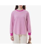 【ラコステ/LACOSTE】のワッフルボーダーTシャツ 人気、トレンドファッション・服の通販 founy(ファニー) ファッション Fashion レディースファッション Fashion for Women トップス・カットソー Cut & Sew Tops シャツ・ブラウス・オフィスカジュアル Elegant Blouses & Button-Ups ロングTシャツ・Tシャツ Longline T-Shirts & Tees パターン Pattern, Design Print ボーダー Border, Stripe リラックス Relax, Relaxed Fit ワッフル Waffle, Waffle Knit 夏 Summer 春 Spring S/S・春夏 SS, Spring/Summer, Warm Season thumbnail ピンク|ID: prp329100004831183 ipo3291000000035174053