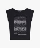 【アニエスベー ファム/agnes b. FEMME】のオーガニックコットン プリント ノースリーブ Tシャツ Apocalypse selon St Jean 人気、トレンドファッション・服の通販 founy(ファニー) ファッション Fashion レディースファッション Fashion for Women トップス・カットソー Cut & Sew Tops キャミソール&ノースリーブ Camisoles & Sleeveless Tops シャツ・ブラウス・オフィスカジュアル Elegant Blouses & Button-Ups ロングTシャツ・Tシャツ Longline T-Shirts & Tees ノースリーブ Sleeveless, No-Sleeve プリント Print, Printed Pattern thumbnail ブラック|ID: prp329100004831185 ipo3291000000035174078
