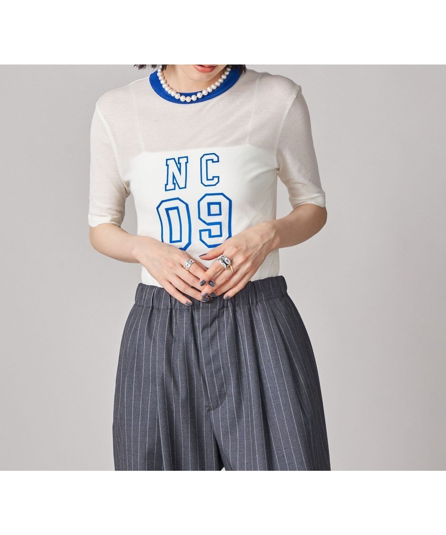 【シップス フォー ウィメン/SHIPS】のSHIPS NINE CASE シアー ロゴ リンガー TEE インテリア・キッズ・メンズ・レディースファッション・服の通販 founy(ファニー) 　ファッション　Fashion　レディースファッション　Fashion for Women　秋　Autumn　シアー　Sheer, See-Through　スタンダード　Standard, Basic　ベロア　Velour, Soft Velvet　ポケット　Pocket, Pocket Detail　A/W・秋冬　Autumn/Winter　2025年　2025　2025-2026秋冬・A/W　Autumn/Winter 2025–26 AW25–26　ナチュラル|ID: prp329100004831187 ipo3291000000035174084