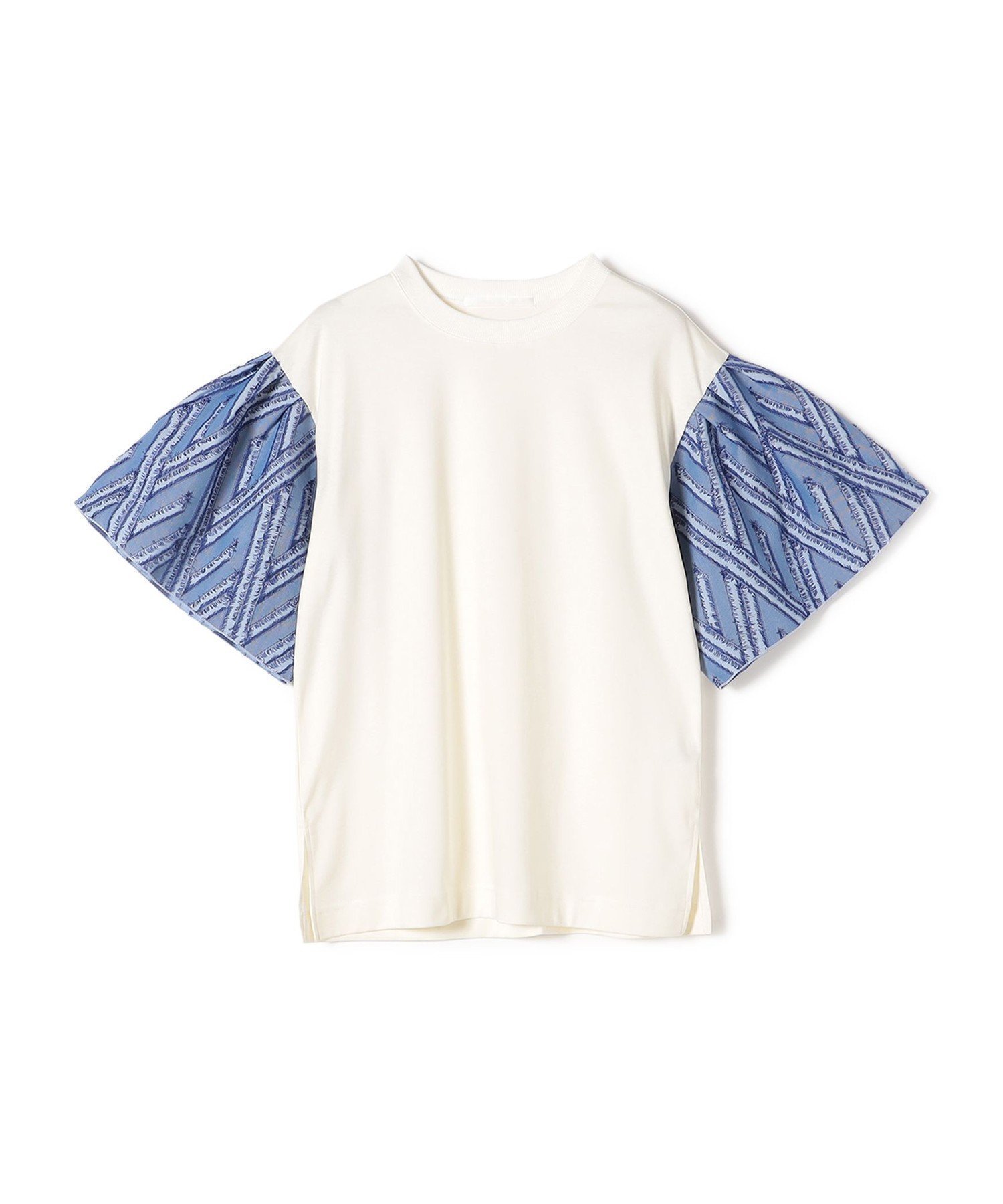 【シップス フォー ウィメン/SHIPS】のGiboulee 手洗い可能 カット ジャカード コンビ プルオーバー インテリア・キッズ・メンズ・レディースファッション・服の通販 founy(ファニー) 　ファッション　Fashion　レディースファッション　Fashion for Women　トップス・カットソー　Cut & Sew Tops　カジュアルプルオーバー・ニットトップス　Pullovers & Knit Tops / Casual Pullovers　2024年　2024　2024春夏・S/S　Spring/Summer 2024 SS24　おすすめ　Recommended / Our Picks　コンビ　Combo, Combination Style　ジャカード／ジャガード　Jacquard, Woven Pattern　デニム　Denim, Jeans Material　バランス　Balance, Style Balance　ワイド　Wide, Wide Fit　ブルー|ID: prp329100004831200 ipo3291000000035174317