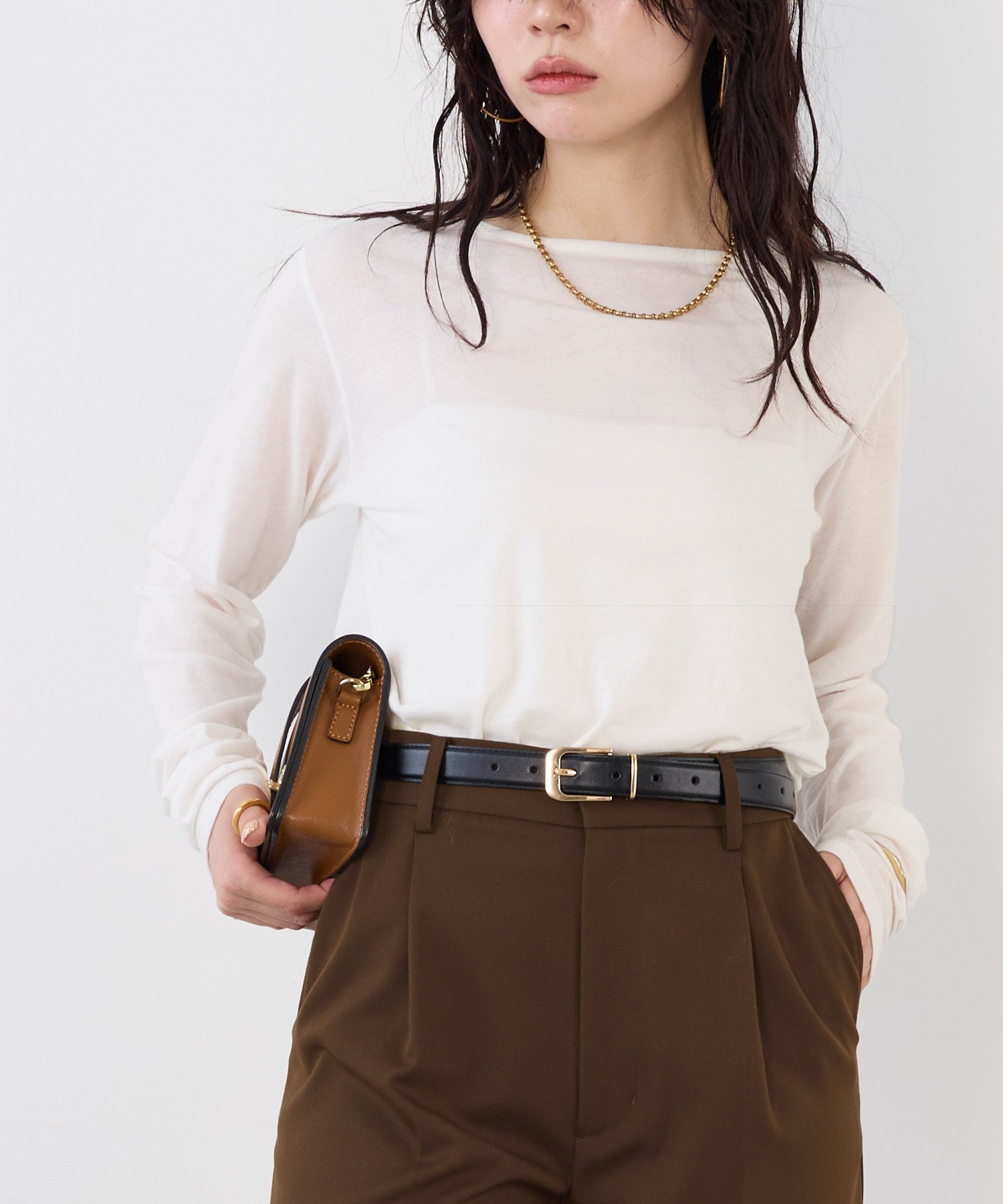 【マイカ ディール/MICA & DEAL】のコットンカシミアシアーT-shirt 人気、トレンドファッション・服の通販 founy(ファニー) 　ファッション　Fashion　レディースファッション　Fashion for Women　トップス・カットソー　Cut & Sew Tops　シャツ・ブラウス・オフィスカジュアル　Elegant Blouses & Button-Ups　ロングTシャツ・Tシャツ　Longline T-Shirts & Tees　シンプル　Simple, Minimal　デニム　Denim, Jeans Material　ロング　Long, Long-Length　おすすめ　Recommended / Our Picks　 other-1|ID: prp329100004831209 ipo3291000000035174457