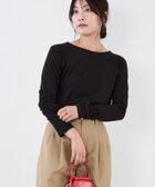 【マイカ ディール/MICA & DEAL】のコットンカシミアシアーT-shirt 人気、トレンドファッション・服の通販 founy(ファニー) ファッション Fashion レディースファッション Fashion for Women トップス・カットソー Cut & Sew Tops シャツ・ブラウス・オフィスカジュアル Elegant Blouses & Button-Ups ロングTシャツ・Tシャツ Longline T-Shirts & Tees シンプル Simple, Minimal デニム Denim, Jeans Material ロング Long, Long-Length おすすめ Recommended / Our Picks thumbnail BLACK|ID: prp329100004831209 ipo3291000000035174460