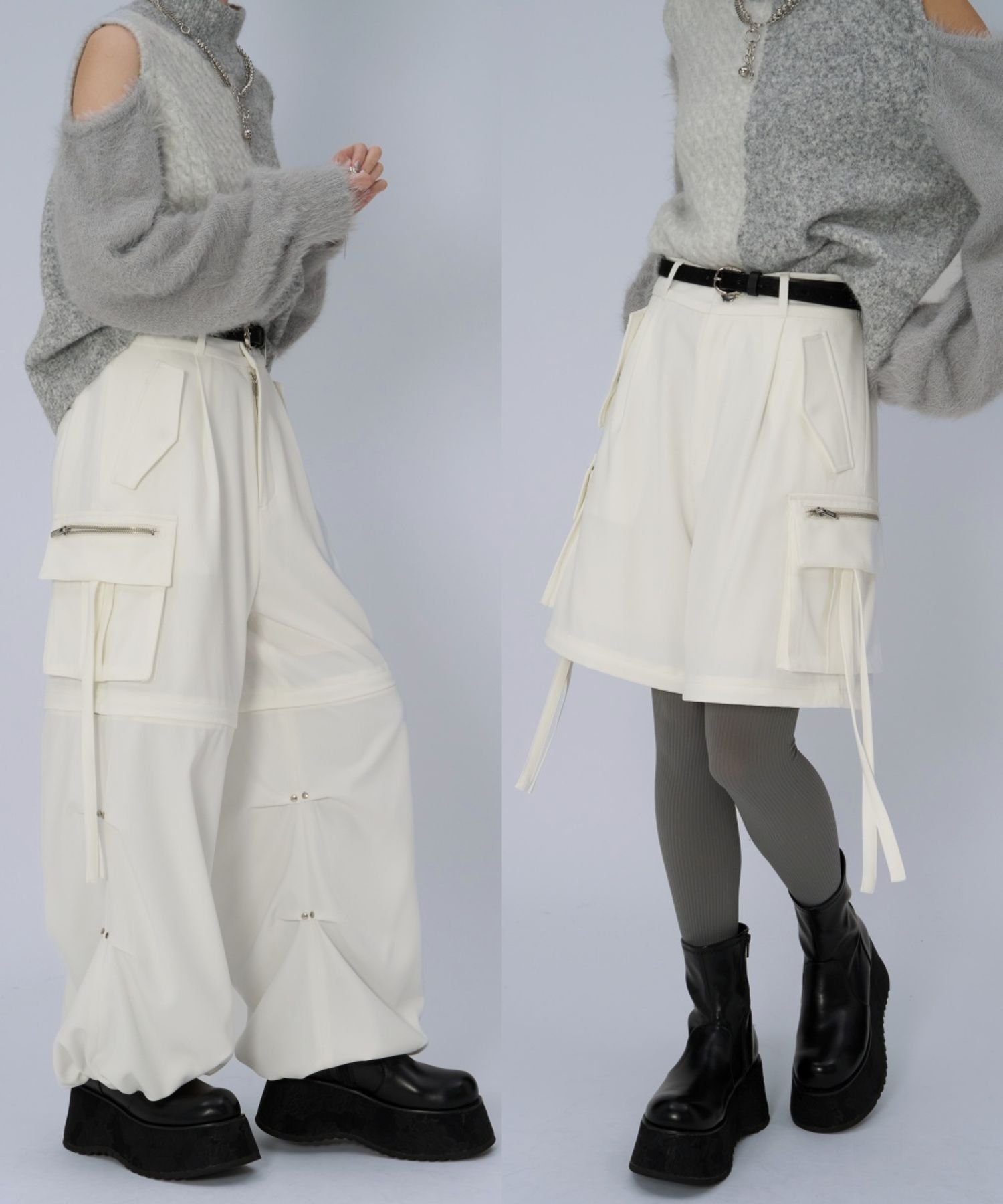 【ハレ/HARE】の2WAYZIPカーゴパンツ 人気、トレンドファッション・服の通販 founy(ファニー) 　ファッション　Fashion　レディースファッション　Fashion for Women　パンツ　Pants & Trousers　ウェーブ　Wavy Pattern　カーゴパンツ　Cargo Pants, Utility Pants　カーディガン　Cardigan, Knitwear　キャップ　Cap, Baseball Cap　ショート　Short, Short Length　ジップ　Zip, Zipper　ストレート　Straight, Straight Cut　トレンド　Trend, Trending Now　ハーフ　Half, Half-Length　パーカー　Hoodie, Parka　フラップ　Flap, Flap Pocket　フロント　Front, Front Design　ポケット　Pocket, Pocket Detail　ミドル　Middle Length, Mid Height　リラックス　Relax, Relaxed Fit　おすすめ　Recommended / Our Picks　エレガント 上品　Elegant　 other-1|ID: prp329100004831210 ipo3291000000035174564