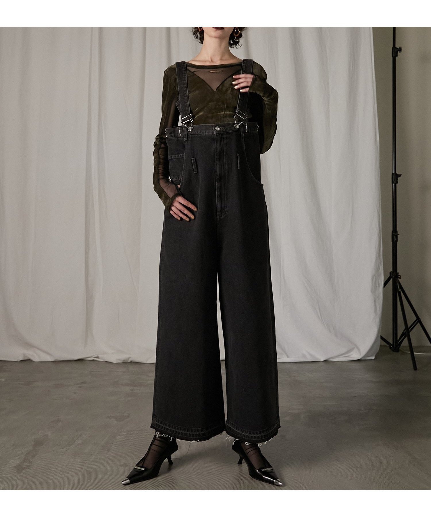 【プランク プロジェクト/PRANK PROJECT】のオーバーウエスト2WAYサロペット / Loose Waist Two-way Salopette Pants 人気、トレンドファッション・服の通販 founy(ファニー) 　ファッション　Fashion　レディースファッション　Fashion for Women　ワンピース　Dresses　サロペット&オールインワン　Dungarees & Jumpsuit Styles　インナー　Innerwear　キャミソール　Camisole, Spaghetti Strap Top　サロペット　Overalls, Salopette　タンク　Tank Top, Sleeveless Top　デニム　Denim, Jeans Material　ビジュー　Bijou, Jewel-like Accent　ビスチェ　Bustier, Corset Top　ループ　Loop, Loop Knit　ヴィンテージ　Vintage Style　夏　Summer　 other-1|ID: prp329100004831214 ipo3291000000035174606