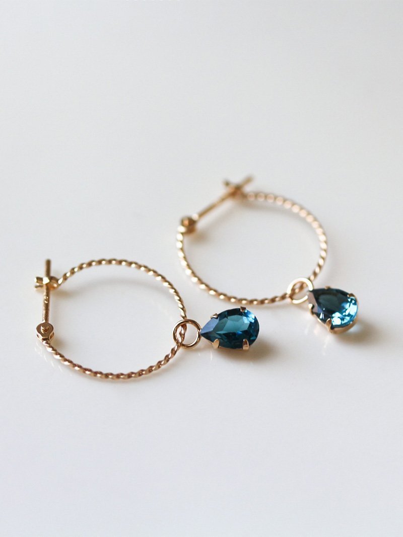 【キュイキュイ/cui-cui】のK10YG インテリア・キッズ・メンズ・レディースファッション・服の通販 founy(ファニー) 　ファッション　Fashion　レディースファッション　Fashion for Women　ギフト プレゼント　Gift / Present　クリスマス X'mas　Christmas / X'mas　ジュエリー　Jewelry, Accessories　ストーン　Stone, Gem-Like　フープ　Hoop, Hoop Earrings　ロンドン　London Style, British Inspired　ブルー|ID: prp329100004831293 ipo3291000000035175609