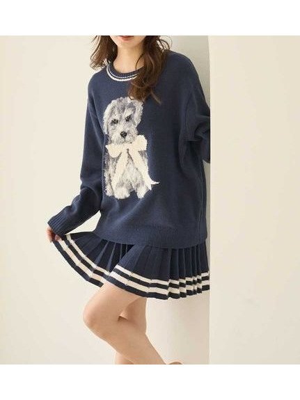 【スナイデル ホーム/SNIDEL HOME】の【SNIDEL HOME × 新木優子】ニットショートパンツ インテリア・キッズ・メンズ・レディースファッション・服の通販 founy(ファニー) 　ファッションモデル・俳優・女優　Models　女性　Women　新木優子　Araki Yuko　ファッション　Fashion　レディースファッション　Fashion for Women　パンツ　Pants & Trousers　ショートパンツ・ハーフパンツ　High-Waisted & Relaxed Shorts　カーディガン　Cardigan, Knitwear　コラボ　Collaboration, Collab　コレクション　Collection, Seasonal Line　ショート　Short, Short Length　スペシャル　Special, Limited Edition　スマート　Smart, Elegant　女優　Actress Style, Celebrity Inspired　フラワー　Flower, Floral　プリーツ　Pleats, Pleated　モチーフ　Motif, Design Theme　NVY[089]|ID: prp329100004831296 ipo3291000000035175646