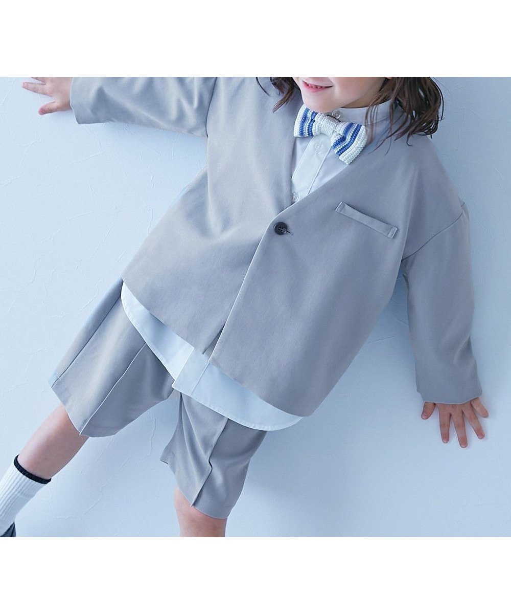 【デビロック/devirock / KIDS】のフォーマル ノーカラージャケット セットアップ(ハーフパンツ) 子供服 キッズ 26SS インテリア・キッズ・メンズ・レディースファッション・服の通販 founy(ファニー) 　ファッション　Fashion　キッズファッション　Fashion for Kids　ボトムス　Bottoms　春　Spring　サスペンダー　Suspenders, Braces　ジャケット　Jacket, Outerwear　セットアップ　Set-Up, Coordinated Outfit　ハーフ　Half, Half-Length　フォーマル　Formal, Dressy　おすすめ　Recommended / Our Picks　入学式　Entrance Ceremony　卒業式　Graduation Ceremony　結婚式　Wedding　2026年　2026　007-ストーンブルー|ID: prp329100004831306 ipo3291000000035175695