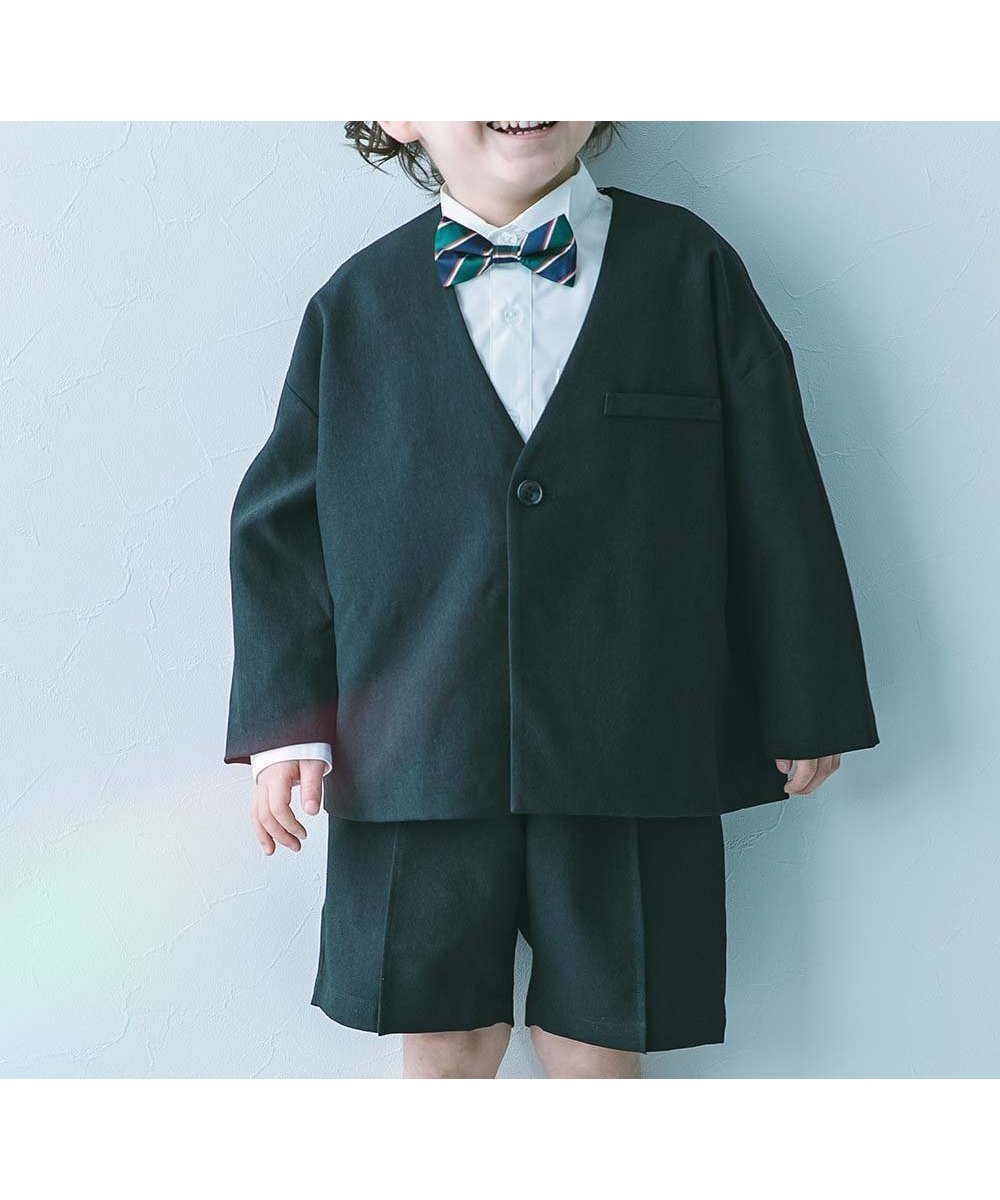 【デビロック/devirock / KIDS】のフォーマル ノーカラージャケット セットアップ(ハーフパンツ) 子供服 キッズ 26SS インテリア・キッズ・メンズ・レディースファッション・服の通販 founy(ファニー) 　ファッション　Fashion　キッズファッション　Fashion for Kids　ボトムス　Bottoms　春　Spring　サスペンダー　Suspenders, Braces　ジャケット　Jacket, Outerwear　セットアップ　Set-Up, Coordinated Outfit　ハーフ　Half, Half-Length　フォーマル　Formal, Dressy　おすすめ　Recommended / Our Picks　入学式　Entrance Ceremony　卒業式　Graduation Ceremony　結婚式　Wedding　2026年　2026　003-ブラック|ID: prp329100004831306 ipo3291000000035175700