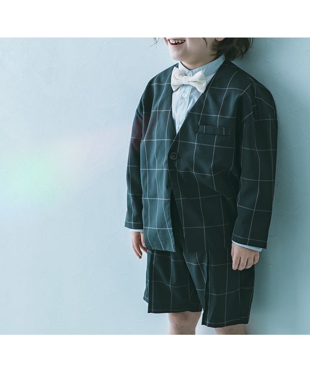 【デビロック/devirock / KIDS】のフォーマル ノーカラージャケット セットアップ(ハーフパンツ) 子供服 キッズ 26SS インテリア・キッズ・メンズ・レディースファッション・服の通販 founy(ファニー) 　ファッション　Fashion　キッズファッション　Fashion for Kids　ボトムス　Bottoms　春　Spring　サスペンダー　Suspenders, Braces　ジャケット　Jacket, Outerwear　セットアップ　Set-Up, Coordinated Outfit　ハーフ　Half, Half-Length　フォーマル　Formal, Dressy　おすすめ　Recommended / Our Picks　入学式　Entrance Ceremony　卒業式　Graduation Ceremony　結婚式　Wedding　2026年　2026　005-チェック|ID: prp329100004831306 ipo3291000000035175704