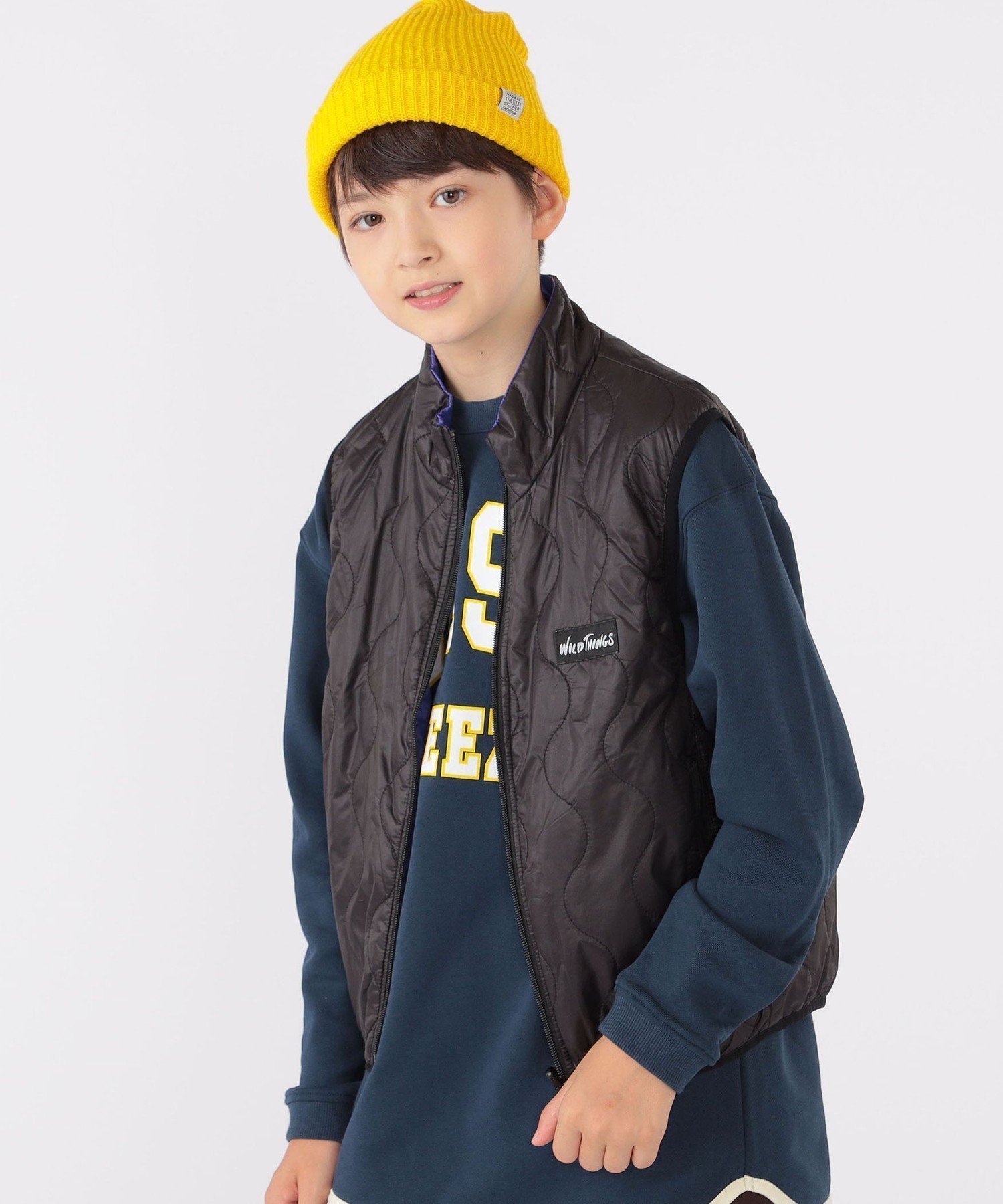 【シップス/SHIPS / KIDS】の【SHIPS KIDS別注】WILD THINGS 130~170cm / キルティング リバーシブル ベスト インテリア・キッズ・メンズ・レディースファッション・服の通販 founy(ファニー) 　ファッション　Fashion　キッズファッション　Fashion for Kids　アウトドア　Outdoor Clothing　インナー　Innerwear　キルティング　Quilted, Quilting　軽量　Lightweight, Ultra Light　スウェット / スエット　Sweatshirt, Sweatwear　人気　Popular, Best Seller　パープル　Purple, Violet　ベスト　Vest, Waistcoat　別注　Limited Edition, Custom Order　防寒　Cold Protection, Winter-Ready　リバーシブル　Reversible, Two-Sided　2024年　2024　2024-2025秋冬・A/W　Autumn/Winter 2024–25 AW24–25　パープル|ID: prp329100004831311 ipo3291000000035175738