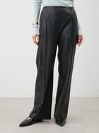 【ミラオーウェン/Mila Owen】のフェイクレザーセンタープレスワイドイージーパンツ BLK[009]|ID: prp329100004831318 ipo3291000000035175794